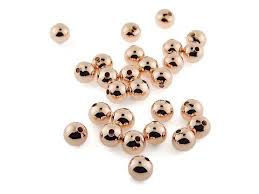 Bolro18k8 Bola Lisa En Oro Laminado Rosa 18k Bisuteria Oro Laminado