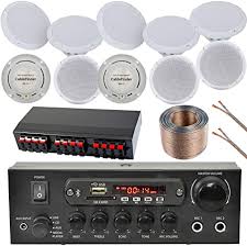 We cover all the important factors you should consider in your ceiling speaker choice below. Smart Home 5 Zone Bluetooth Speaker System 10x Moisture Resistant Ceiling Speakers 1x 110w Compact Stereo Amp Speaker Splitter Echo Alexa Wireless Hifi Audio Background Music Player Sound Kit Amazon Co Uk Electronics