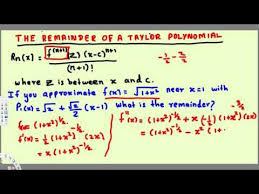 Taylor S Remainder Theorem Finding The Remainder Ex 2 Remainder Theorem Theorems Polynomials