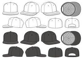Snapback Cap Vector Illustration Flat Sketches Template Flat Sketches Technical Drawing Cap Drawing