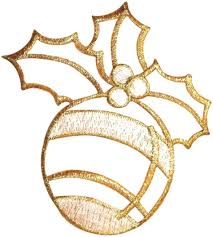 Christmas bauble ornament outline shape. Amazon Com Id 8086 Christmas Ornament Gold Outline Patch Ball Embroidered Iron On Applique Arts Crafts Sewing