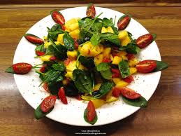 Mango Heidelbeeren Spinat Salat Rohkost Gerichte Roh Und Froh
