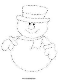 Muñeco De Nieve Para Colorear Molde