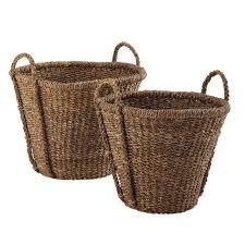 2 Cestas Trenzadas Al 49 Cm Malawi Maisons Du Monde Geflochtener Korb Weidenkorb Korb
