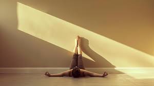 Restorative yoga legs up the wall pose