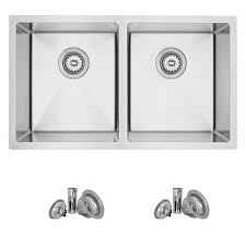 Undermount stainless steel kitchen sinks double bowl. Ul Li Quiet Sink P This Quiet Undermount Double Bowl Kitchen Sink Has Sound Guard Padding And Undercoating To Minimize Noise This Padding Is Made Of Rubber Pads And They Are On All Sides And Bottom