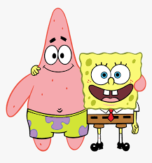 Draw slightly closed eyes, draw the pouty lips, frown lines surrounding the nose, eye wrinkles near the eyes, and curly chest hair that goes up to the neck line. Spongebob Patrick Transparent Png Patrick Star And Spongebob Png Download Transparent Png Image Pngitem