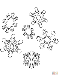 Coloriage - Flocons de neige de différentes formes | Coloriages à imprimer  gratuits