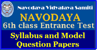 Navodaya Vidyalaya Selection Test 2018 Exam Syllabus And Model Question Papers Model Question Paper Question Paper Test Exam