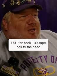 Ball Bounces Off Baseball Player Head Vs Lsu