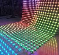 P40 Outdoor LED Mesh Curtain Screen,20mm Outdoor Facade Lighting