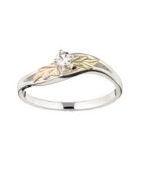 Black Hills Gold And Sterling Silver April Birthstone Ring Overstock Shopping Big Discounts On Black Gold Jewelry Black Hills Gold Rings Black Hills Gold