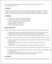 Resume format pick the right resume format for your you can download your resume as a microsoft word or pdf file format. Mechanical Sales Engineer Templates Myperfectresume