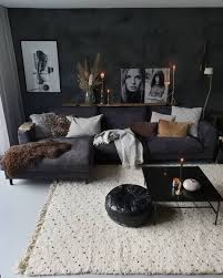 Cant Stop Loving These Smoky Dark Shades By Huizedop We Love The Way She Styled These Mo Black Living Room Living Room Decor Apartment Living Room Decor Cozy