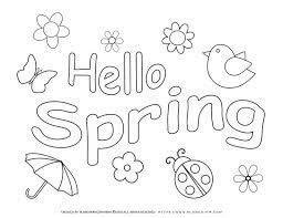 Visit our coloring pages and worksheets categories for more free printables or visit our blog. Spring Coloring Pages Hello Spring Planerium Spring Coloring Pages Coloring Pages Hello Spring