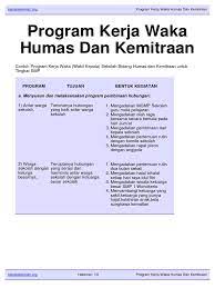 Contoh program kerja wakasek humas sd, smp, sma tahun 2018 ini saya sediakan untuk wakil kepala sekolah (wakasek) bidang hubungan masyarakat atau disingkat humas. Program Kerja Waka Humas Dan Kemitraan Kepalasekolah
