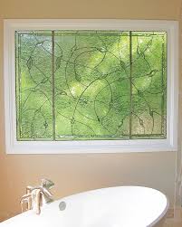 We provide custom stained glass windows for your kitchen, our beautiful design will provide privacy while allowing natural sunlight in your kitchen. Dimaggio Leaf Design Stainedglass Window Bathroom Homedecor Decor Contemporary Nature Leaves Leaded Glass Leaded Glass Windows Stained Glass Windows