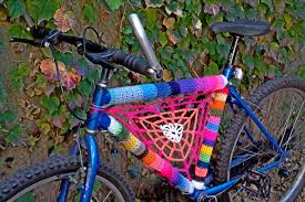 Dressing My Bike In Crochet Yarn Bombing Beautiful Bike Crochet