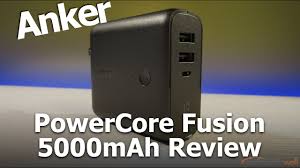 The anker powercore fusion 5000 usb charger/powerbank: Anker Powercore Fusion 5000mah Charger Review Youtube