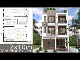 Home Design Plan 7x10m With 6 Bedrooms This Villa Is Modeling By Sam Architect With One Stories Modern House Floor Plans Simple House Design Model House Plan