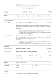 Avoid hours of online research and wasted time playing with margins in microsoft word and let our resume generator make a resume for you. 22 Food Beverage Attendant Resume Samples Free
