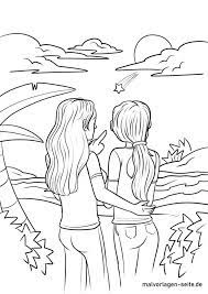 Kostenlose malvorlagen und ausmalbilder zum ausdrucken und ausmalen. Malvorlage Freundschaft Beste Freundinnen Forever Bff