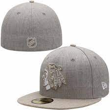 Mens Chicago Blackhawks New Era Gray Blender 59fifty Fitted Hat Fitted Hats Fitted Baseball Caps Blackhawks Store