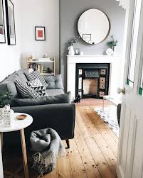 Slate Grey Wall By Dulux Mirror From Ikea Sofa From Dfs See This Instagram Photo By Hollyphotoboot Tiny Living Rooms Victorian Living Room Home Living Room
