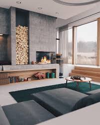 Minimal Interior Design Inspiration 176 Sunken Living Room Contemporary Fireplace Lounge Design