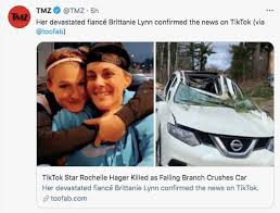 Rochelle hager, a tiktok star who opened up her life to fans on the social network and covered everything from lgbtq relationships to hot sauce taste testing, died after a tree smashed into her car. Jxovfivjllgelm