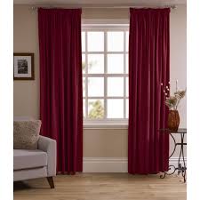 Colour:red | size:66 width x 90 length (168cm x 228cm). Wilko Red Thermal Blackout Pencil Pleat Curtains 228 W X 228cm D Wilko