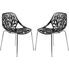 Somette Asbury Modern Black Chrome Dining Chairs Side Chairs Dining Dining Chairs Metal Dining Chairs