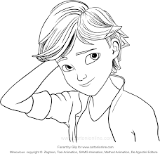 But the greatest popularity of the cartoon is in the love story of. Drawing Adrien Agreste Miraculous Coloring Page