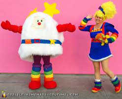 Awesome Diy Rainbow Brite And Sprite Costumes Couple Halloween Costumes For Adults Diy Halloween Costumes Easy Rainbow Bright Costumes
