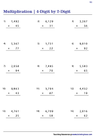 Multiplying 4 Digit By 2 Digit Numbers Worksheets In 2020 Multiplication Worksheets Math Fact Worksheets Subtraction Practice Worksheets