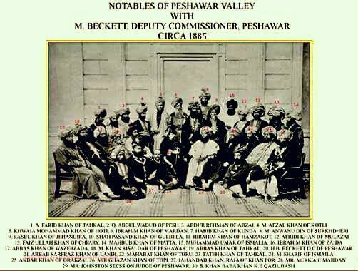 A photograph of the family of Dost Mohammad Khan in 1879.