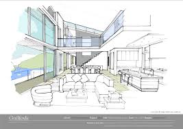 Interior Perspective Of House On River Bank 2 Perspective Drawing Architecture Drawing Plan Perspective Sketch