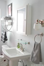 cleaning organizing bathroom with