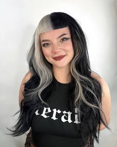 Ever heard of Vampire Bangs? Join us in this fun transformation. Dani came in with her natural color grown in and some faded color on her ends. I refreshed the color with