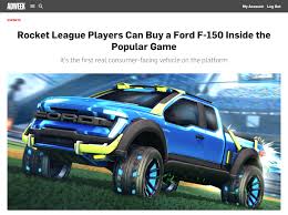 Sadly, no, it is not the tesla cybertruck. F 150 Rocket League Edition John Baker Stoll