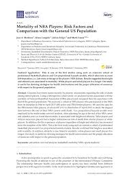 The sports medicine salaries listed above vary wildly depending on states, your experience, education, and organizations. Pdf Mortality Of Nba Players Risk Factors And Comparison With The General Us Population