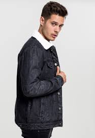 Herren jeansjacke mit pelzkragen in schwarz ist teil der martin valen jackenkollektion. Urban Classics Sherpa Denim Herren Jeansjacke Schwarz 508223 Bei Kapatcha