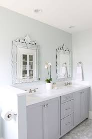 The color wheel is a helpful tool: Wall Paint Color Sea Salt By Sherwin Williams Bathroom Cabinets Coventry Gray By Benjamin Moore St Bathroom Paint Colors Grey Cabinets Grey Bathroom Cabinets