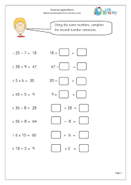 complete the inverse operation worksheets 99worksheets