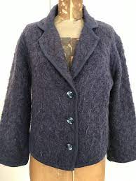 Wool Cardigan Jacket Blue Mohair Jobis Sportswear European Size 42 Medium Vintage 1980s By Brocantebedstuy On Etsy Wool Cardigan Cardigan Jacket Jackets