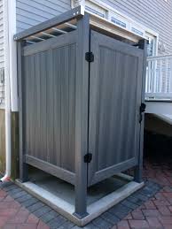 Pvc Outdoor Shower Enclosures Phoenix Manufacturing Outdoor Shower Enclosure Outdoor Bathroom Design Outdoor Bathrooms