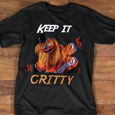 Us 11 89 15 Off Keep It Gritty Philly Flyers Hockey Mascot Shirt Black Cotton Men T Shirt Cartoon T Shirt Men Unisex New Fashion Tshirt Free In