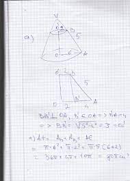 Conul se secționeză cu un plan paralel cu planul bazei la din înălțime față de bază. Un Trunchi De Con Circular Drept Are Razele Bazelor De 6 Cm Si 2 Cm Iar Generatoarea De 5 Cm Brainly Ro
