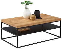 Couchtisch In Holz Metall 100 60 36 Cm In 2020 Couchtisch Couchtisch Holz Und Couchtisch Metall