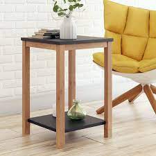 Modern side table furniture living room coffee table sofa side small end table bedroom minimalist wood bedside table nightstand can be a side table for sofa, a coffee table, the compact, chic design makes it handy for storage in living room bedside table can be placing the photoframe. 20 Off 2 Tier Side Table For Living Room Bedroom Balcony Family And Office In Black Color Modern Side Table Living Room Table Living Room Side Table